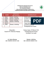 Jadwal Pelayanan Ruang Lansia