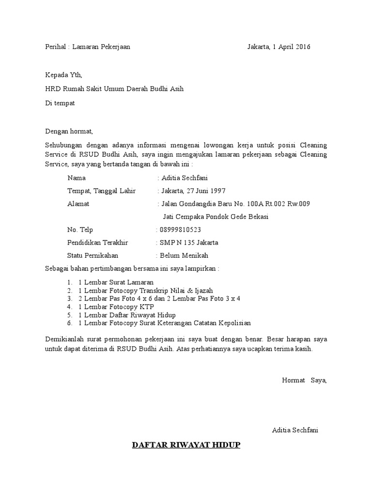 Lamaran Adit Pdf