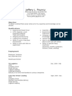 Resume of Pouncyjeffery