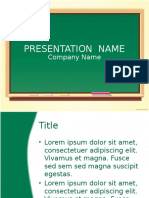 Presentation Blackboard