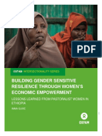 Building Gender Sensitive Resilience Through Women's Economic Empowerment: Lessons Learned From Pastoralist Women in Ethiopia
