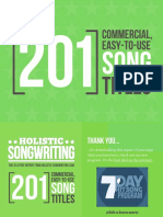 201 Song Titles To Use in Your Songs