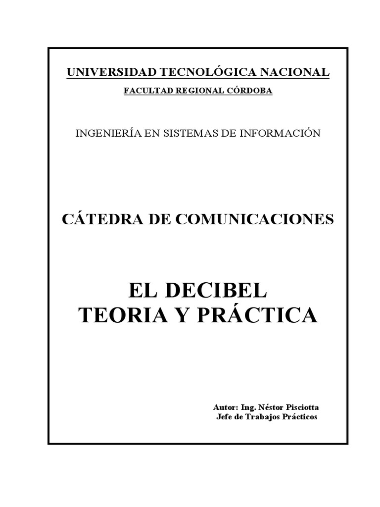 El Decibel LIBRO | PDF | Energia electrica | Cantidades fisicas