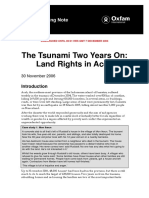 The Tsunami Two Years On: Land Rights in Aceh