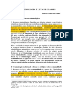 Criminologia e lutas de classes: discursos etiológicos e políticos