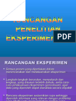 Rancangan Penelitian Eksperimental