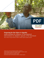 Preparing For The Future? Understanding The Influence of Development Interventions On Adaptive Capacity at The Local Level in Uganda