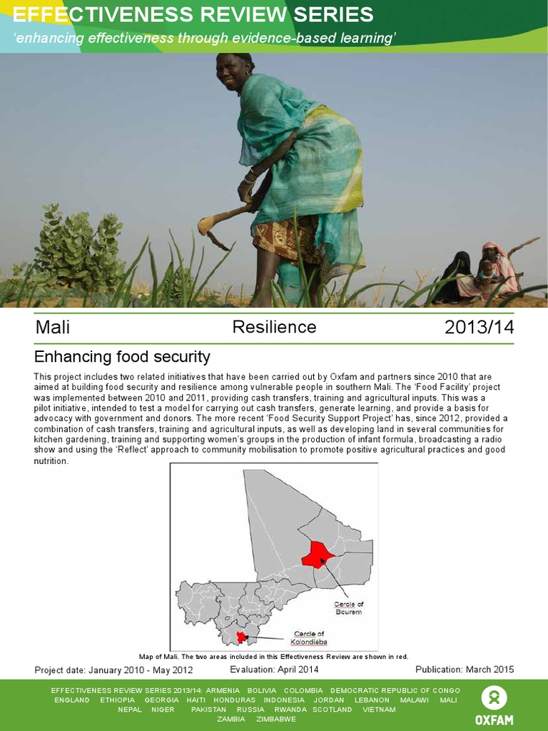 Oxfam Mali Food Security Review 2014 | PDF | Food Security | Cash Transfers