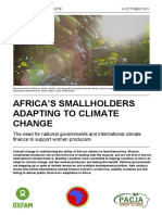 Africa's Smallholders Adapting To Climate Change: The Need For National Governments and International Climate Finance To Support Women Producers
