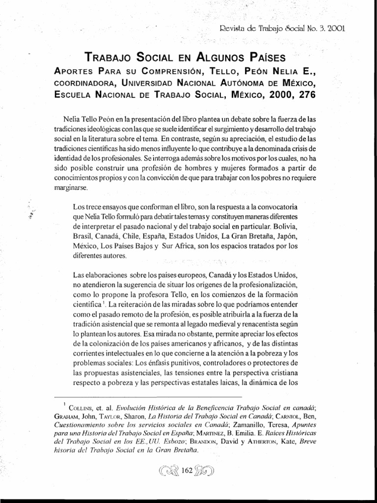 P on Nelia Tello Comp 2000 Trabajo Social En Algunos Pa ses 
