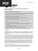 Disarmament, Demobilisation, and Reintegration