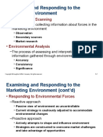 Examining and Responding To The Marketing Environment: - Environmental Scanning