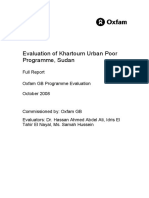 Evaluation of Khartoum Urban Poor Programme, Sudan