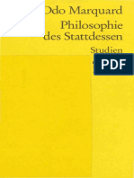 Odo Marquard-Philosophie Des Stattdessen. Studien -Reclam (2000)