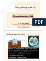 Ultrasonic Machining (USM) : Manufacturing Technology - II (ME - 312)