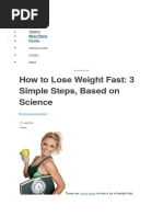 How To Lose Weight Fast: 3 Simple Steps, Based On Science: Topics Meal Plans Foods