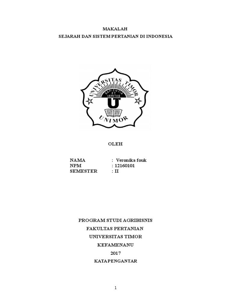 Makalah Sistem Pertanian Di Indonesia Makalah Sistem Pertanian Di Indonesia