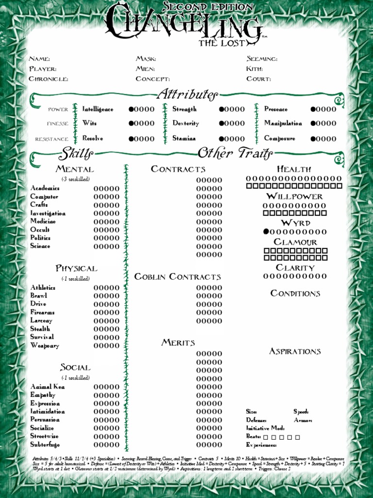 Vampire the Requiem Character Sheet Form - Fill Out and Sign