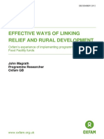 Effective Ways of Linking Relief and Rural Development: Oxfam's Experience of Implementing Programmes Using EU Food Facility Funds