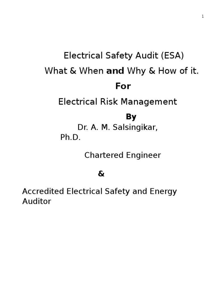 Electrical Safety Audit Why When How Ilovepdf Compressed PDF Audit
