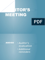 Auditor’s Meeting