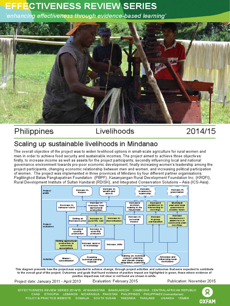 Mindanao Livelihoods Project Evaluation | PDF | Oxfam | Evaluation