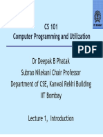 CS 101 Computer Programming and Utilization