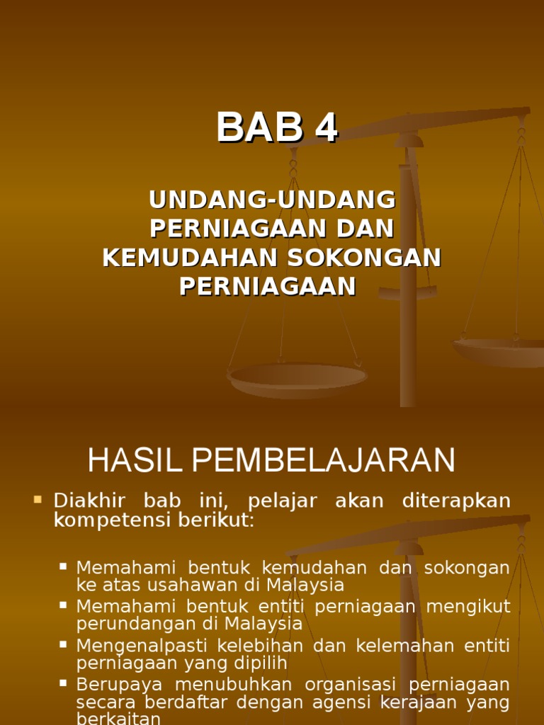 Bab 4 Undng Undang Perniagaan Pdf
