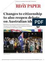 Changes to Citizenship to Also Reopen Debate on Australian Identity _ the Saturday Paper