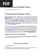 Download Contoh Proposal Penelitian Terbarudocx by hasirun SN340792755 doc pdf