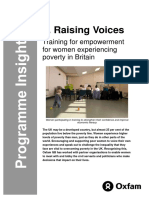 Raising Voices: Training For Empowerment For Women Experiencing Poverty in Britain