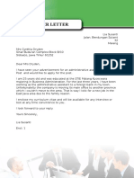 Cover Letter Sample For Admins