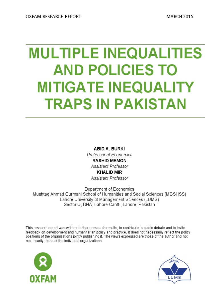 inequality in pakistan essay