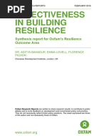 Effectiveness in Building Resilience: Synthesis Report For Oxfam's Resilience Outcome Area