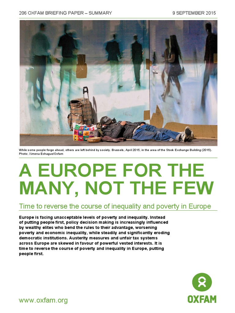 A Europe For The Many, Not The Few: Time To Reverse The Course of ...