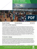 Humanitarian Quality Assurance - South Sudan: Evaluation of The 2013 Juba Conflict Response