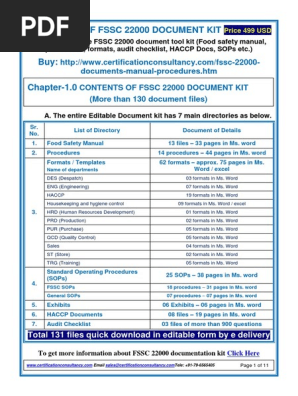 Fssc Document Kit