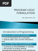 1 - Program Logic Formulation