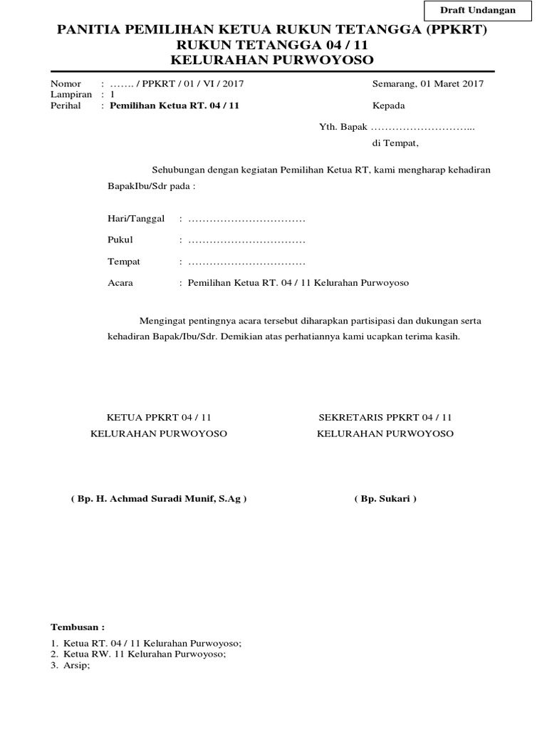 Panitia Pemilihan Ketua Rukun Tetangga