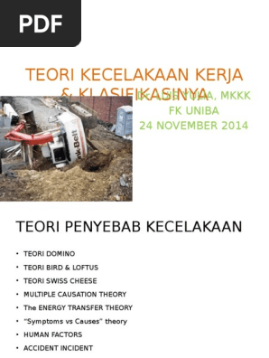 Teori Kecelakaan Kerja Klasifikasinya Fk Uniba Pdf