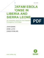The Oxfam Ebola Response in Liberia and Sierra Leone: An evaluation report for the Disasters Emergency Committee