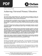 Achieving Universal Primary Education