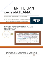 Konsep dan tujuan Pendidikan Kesihatan Persekitaran