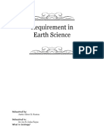 Requirement in EarthSci