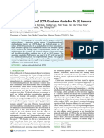 Adsorption Behavior of EDTA Graphene Oxide for Pb II Removal