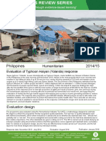 Humanitarian Quality Assurance - Philippines: Evaluation of Oxfam's Humanitarian Response To Typhoon Haiyan (Yolanda)