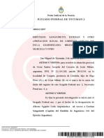 Procesamiento de Milani Por La Desaparición de Ledo