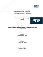 Resumen Criterios de Evaluar para Aprender