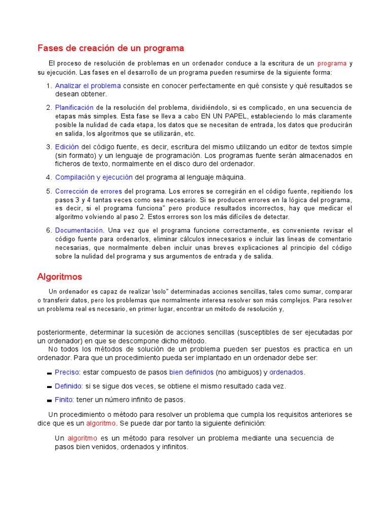 Tema 5 FISPC0809 | PDF | Algoritmos | Programa de computadora