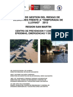 Plan Lluvias Diresa San Martin 2013 PDF